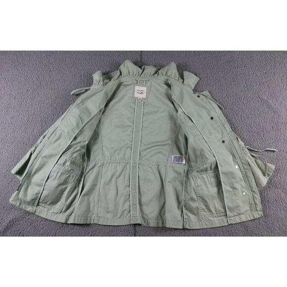 New Banana Republic x Olivia Palermo Womens Xs Green Utility Jacket Drawstring - Picture 4 of 7